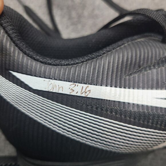 ASICS Hyper MD 7 Track Shoes Mens Size 9 Black White Spikes G502J Isaiah 41:10 - Picture 11 of 11